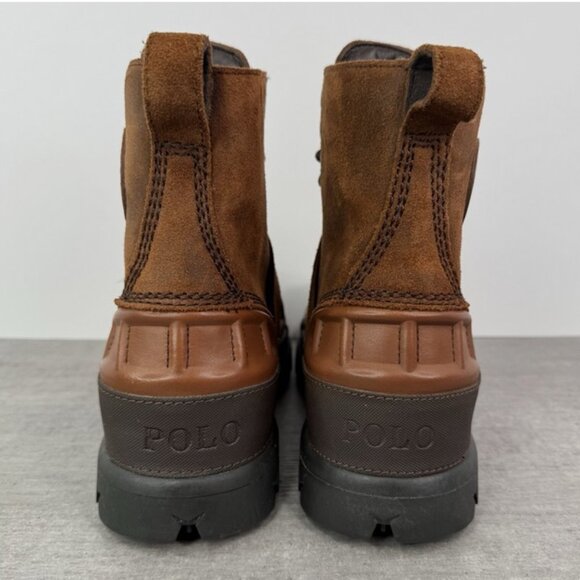 NEW POLO Ralph Lauren Men's Oslo High Waterproof Leather-Suede Boot Size 10 - Picture 3 of 6